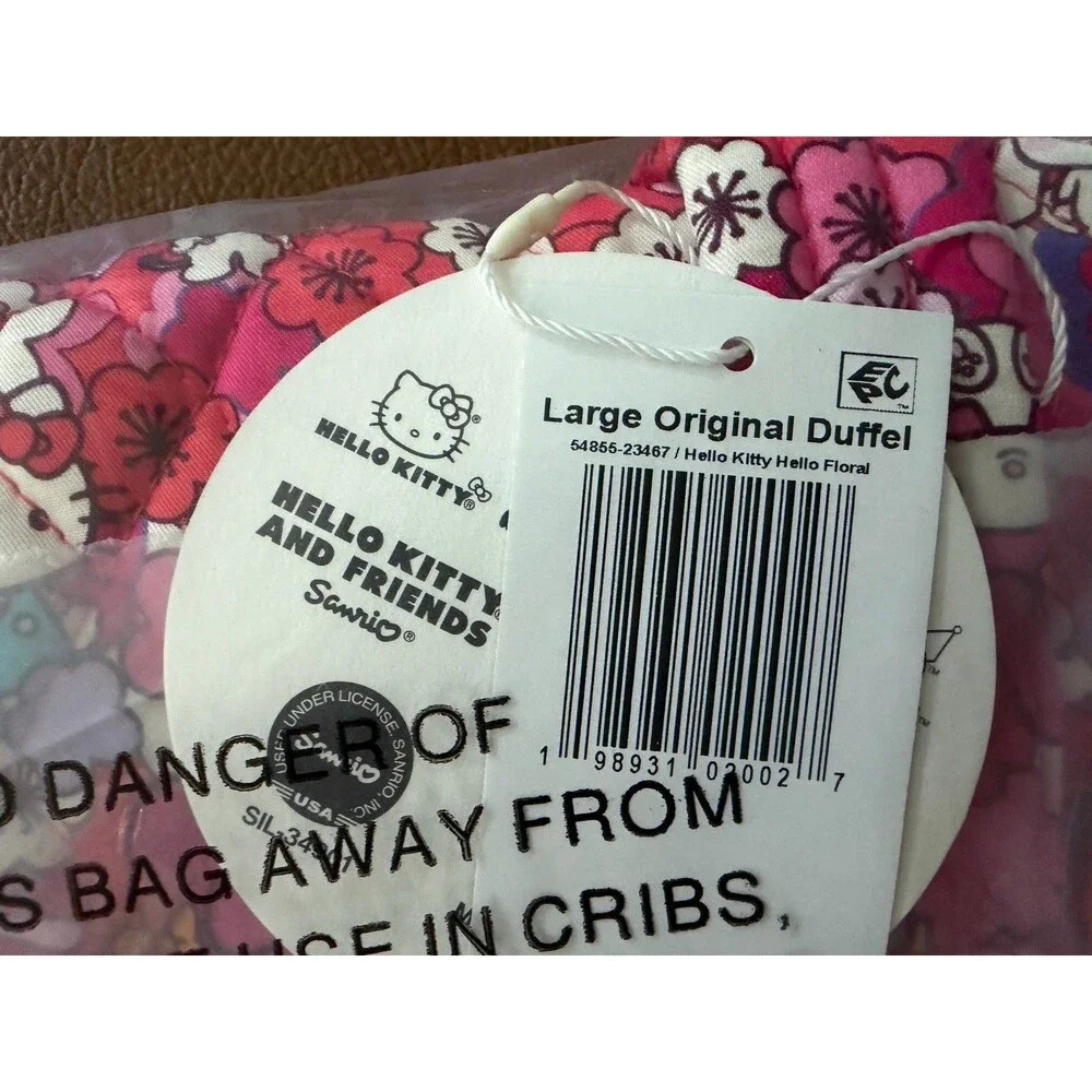Vera Bradley Large Original Duffel Bag Hello Kitty Friends Floral Melody Kuromi
